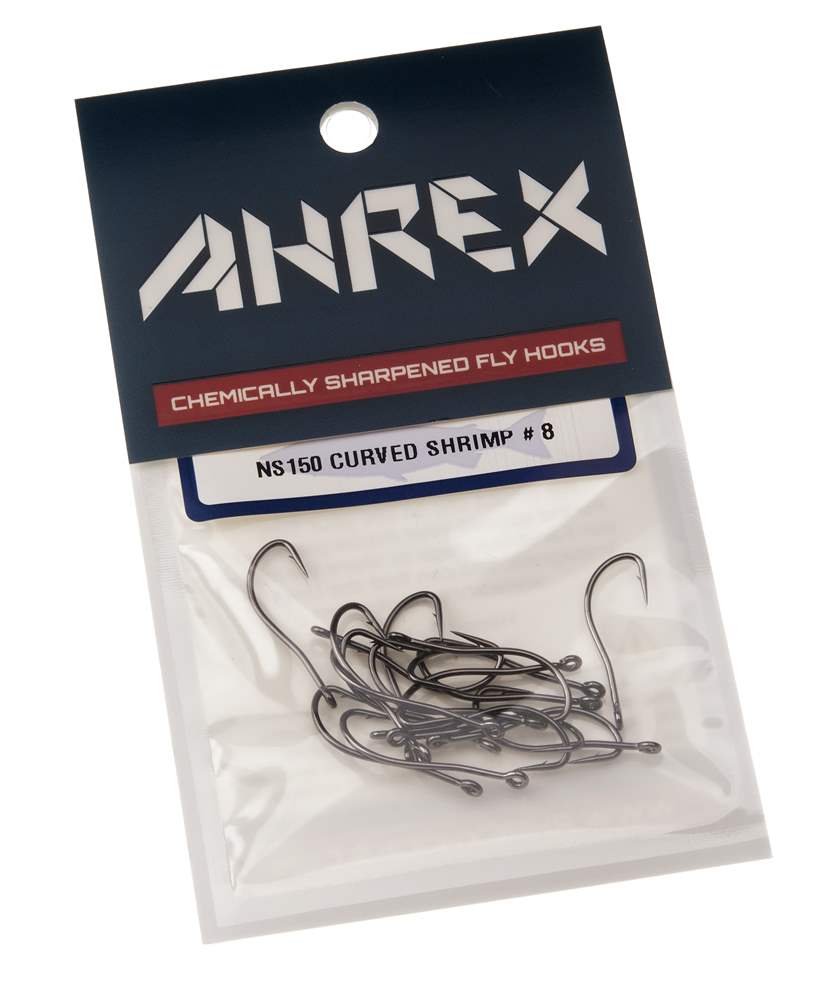 Ahrex Ns150 Curved Shrimp #4 Fly Tying Hooks Black Nickel Perfect For Shrimps